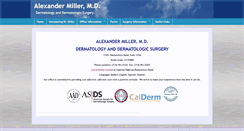 Desktop Screenshot of millerdermatology.net