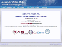 Tablet Screenshot of millerdermatology.net